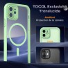TOCOL Coque Magnétique Uniquement pour iPhone 12 6,1 Pouces, Compatible avec MagSafe, Protection de l'objectif améliorée, Coque 