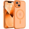 Tocol coque magnétique pour iphone 13 6,1 pouces, compatible avec magsafe, protection de l'objectif améliorée, coque mat translu