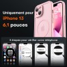 TOCOL Coque Magnétique pour iPhone 13 6,1 Pouces, Compatible avec MagSafe, Protection de l'objectif améliorée, Coque Mat Translu