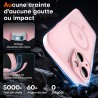 TOCOL Coque Magnétique pour iPhone 13 6,1 Pouces, Compatible avec MagSafe, Protection de l'objectif améliorée, Coque Mat Translu
