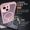 TOCOL Coque Magnétique pour iPhone 13 6,1 Pouces, Compatible avec MagSafe, Protection de l'objectif améliorée, Coque Mat Translu