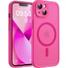 TOCOL Coque Magnétique pour iPhone 13 6,1 Pouces, Compatible avec MagSafe, Protection de l'objectif améliorée, Coque Mat Translu