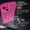 TOCOL Coque Magnétique pour iPhone 13 6,1 Pouces, Compatible avec MagSafe, Protection de l'objectif améliorée, Coque Mat Translu