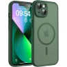 TOCOL Coque Magnétique pour iPhone 13 6,1 Pouces, Compatible avec MagSafe, Protection de l'objectif améliorée, Coque Mat Translu