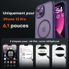 TOCOL Coque Magnétique pour iPhone 13 6,1 Pouces, Compatible avec MagSafe, Protection de l'objectif améliorée, Coque Mat Translu