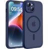TOCOL Coque Magnétique pour iPhone 14 6,1 Pouces, Compatible avec MagSafe, Protection de l'objectif améliorée, Coque Mat Translu