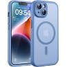TOCOL Coque Magnétique pour iPhone 14 6,1 Pouces, Compatible avec MagSafe, Protection de l'objectif améliorée, Coque Mat Translu