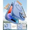 TOCOL Coque Magnétique pour iPhone 14 6,1 Pouces, Compatible avec MagSafe, Protection de l'objectif améliorée, Coque Mat Translu