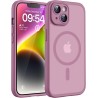TOCOL Coque Magnétique pour iPhone 14 6,1 Pouces, Compatible avec MagSafe, Protection de l'objectif améliorée, Coque Mat Translu