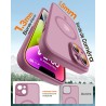 TOCOL Coque Magnétique pour iPhone 14 6,1 Pouces, Compatible avec MagSafe, Protection de l'objectif améliorée, Coque Mat Translu