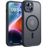 TOCOL Coque Magnétique pour iPhone 14 6,1 Pouces, Compatible avec MagSafe, Protection de l'objectif améliorée, Coque Mat Translu