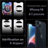 TOCOL Coque Magnétique pour iPhone 14 6,1 Pouces, Compatible avec MagSafe, Protection de l'objectif améliorée, Coque Mat Translu