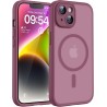 TOCOL Coque Magnétique pour iPhone 14 6,1 Pouces, Compatible avec MagSafe, Protection de l'objectif améliorée, Coque Mat Translu
