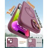 TOCOL Coque Magnétique pour iPhone 14 6,1 Pouces, Compatible avec MagSafe, Protection de l'objectif améliorée, Coque Mat Translu