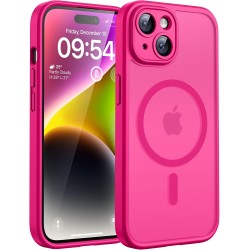 TOCOL Coque Magnétique pour iPhone 14 6,1 Pouces, Compatible avec MagSafe, Protection de l'objectif améliorée, Coque Mat Translu