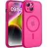 TOCOL Coque Magnétique pour iPhone 14 6,1 Pouces, Compatible avec MagSafe, Protection de l'objectif améliorée, Coque Mat Translu