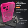 TOCOL Coque Magnétique pour iPhone 14 6,1 Pouces, Compatible avec MagSafe, Protection de l'objectif améliorée, Coque Mat Translu