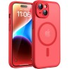 TOCOL Coque Magnétique pour iPhone 14 6,1 Pouces, Compatible avec MagSafe, Protection de l'objectif améliorée, Coque Mat Translu