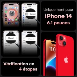 TOCOL Coque Magnétique pour iPhone 14 6,1 Pouces, Compatible avec MagSafe, Protection de l'objectif améliorée, Coque Mat Translu