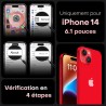 TOCOL Coque Magnétique pour iPhone 14 6,1 Pouces, Compatible avec MagSafe, Protection de l'objectif améliorée, Coque Mat Translu