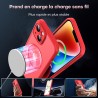 TOCOL Coque Magnétique pour iPhone 14 6,1 Pouces, Compatible avec MagSafe, Protection de l'objectif améliorée, Coque Mat Translu