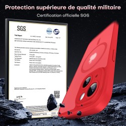 TOCOL Coque Magnétique pour iPhone 14 6,1 Pouces, Compatible avec MagSafe, Protection de l'objectif améliorée, Coque Mat Translu