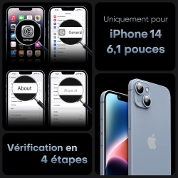 TOCOL Coque Magnétique pour iPhone 14 6,1 Pouces, Compatible avec MagSafe, Pas Facile à Jaunir, Protection de l'objectif amélior