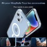 TOCOL Coque Magnétique pour iPhone 14 6,1 Pouces, Compatible avec MagSafe, Pas Facile à Jaunir, Protection de l'objectif amélior