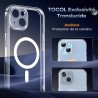 TOCOL Coque Magnétique pour iPhone 14 6,1 Pouces, Compatible avec MagSafe, Pas Facile à Jaunir, Protection de l'objectif amélior