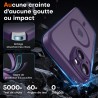 TOCOL Coque Magnétique pour iPhone 14 6,1 Pouces, Compatible avec MagSafe, Protection de l'objectif améliorée, Coque Mat Translu