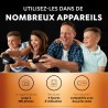 Duracell Rechargeables Piles AAA (lot de 4), 900 mAh, NiMH, pré-chargées, Longue durée, un packaging recyclable 0% plastique