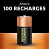 Duracell Rechargeables Piles C (lot de 2), 3000 mAh NiMH, Puissance longue durée