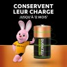 Duracell Rechargeables Piles C (lot de 2), 3000 mAh NiMH, Puissance longue durée