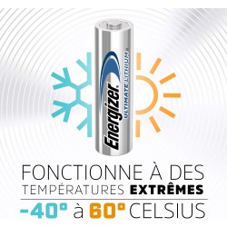 Energizer Ultimate Lithium - Piles AA (Lot de 4) - La Pile AA Qui Dure Le Plus Longtemps au Monde - Longue durée pour appareils 