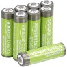 Amazon Basics Lot de 8 piles rechargeables AA NiMH haute capacité, 2400 mAh, 1,2 V, rechargeables 400 fois, préchargées