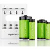 Amazon Basics Lot de 4 piles rechargeables AA NiMH haute capacité, 2400 mAh, 1,2 V, rechargeables 400 fois, préchargées