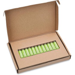 Amazon Basics Lot de 12 piles rechargeables AA NiMH haute capacité, 2400 mAh, 1,2 V, rechargeables 400 fois, préchargées