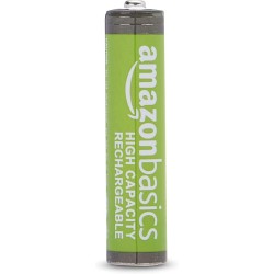Amazon Basics Lot de 4 piles rechargeables AAA NiMH haute capacité, 850 mAh, 1,2 V, rechargeables 500 fois, préchargées