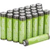 Amazon Basics Lot de 24 piles rechargeables AAA NiMH haute capacité, 850 mAh, 1,2 V, rechargeables 500 fois, préchargées