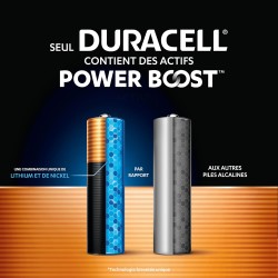 DURACELL Optimum Piles AA (Lot de 4) – Piles Alcalines 1,5V – +200 % d’actifs Power Boost – Répondent aux exigences des appareil