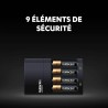 Duracell - chargeur de piles AA et AAA en 4 heures (2 piles AA et 2 piles AAA rechargeables incluses)