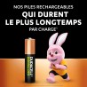 Duracell Rechargeables Piles AAA (lot de 8), 900 mAh, NiMH, pré-chargées, Longue durée, un packaging recyclable 0% plastique