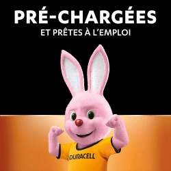 Duracell Rechargeables Piles AAA (lot de 8), 900 mAh, NiMH, pré-chargées, Longue durée, un packaging recyclable 0% plastique