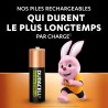 Duracell Rechargeables Piles AA (lot de 8), 2500 mAh, NiMH, pré-chargées, Longue durée, un packaging recyclable 0% plastique