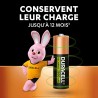 Duracell Rechargeables Piles AA (lot de 8), 2500 mAh, NiMH, pré-chargées, Longue durée, un packaging recyclable 0% plastique