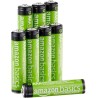 Amazon Basics Lot de 8 piles rechargeables AAA NiMH performantes, 800 mAh, 1,2 V, rechargeables 1 000 fois, préchargées