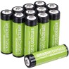 Amazon Basics Lot de 12 piles rechargeables AA NiMH performantes, 2 000 mAh, 1,2 V, rechargeables 1 000 fois, préchargées