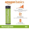 Amazon Basics Lot de 12 piles rechargeables AA NiMH performantes, 2 000 mAh, 1,2 V, rechargeables 1 000 fois, préchargées