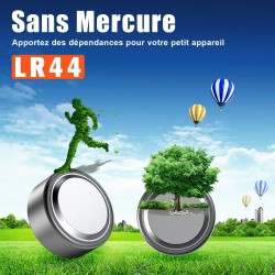 Blister 20 Piles Boutons AG13 LR44/LR1154/357 sans Mercure (AG13&LR44-20 Piles)