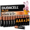 DURACELL Plus Piles AAA (Lot de 24) – Piles Alcalines 1,5 V–Durent jusqu’à 100 % plus longtemps grâce aux Actifs POWER BOOST–Fia